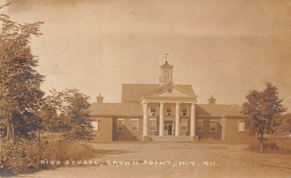 Crown Point New York High School Real Photo Vintage Postcard AA84818