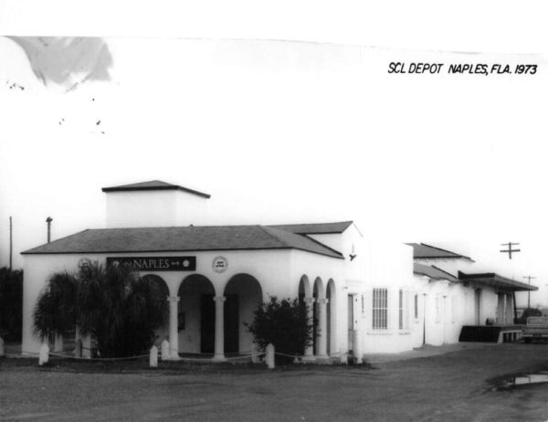 Naples Florida SCL Depot Train Station Real Photo Vintage Postcard AA84820