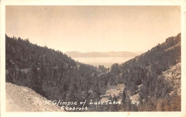 Glenbrook Nevada Lake Tahoe Scenic View Real Photo Vintage Postcard AA84821