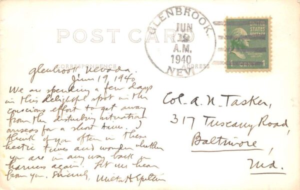 Glenbrook Nevada Lake Tahoe Scenic View Real Photo Vintage Postcard AA84821 - Image 2