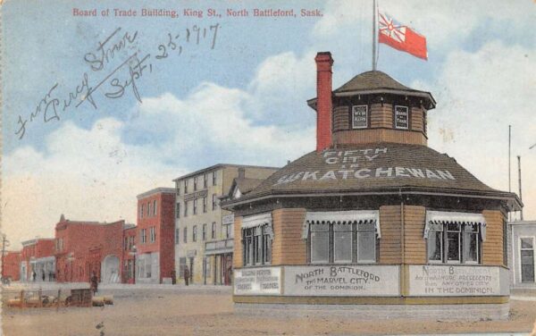 North Battleford Canada Board of Trade Building Vintage Postcard AA84834