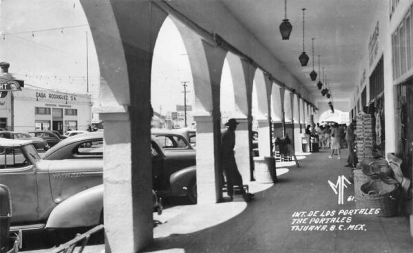 Tijuana BC Mexico The Portales Interior View Real Photo Vintage Postcard AA84835