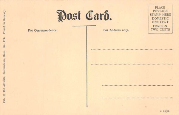 Provincetown Massachusetts Provincetown Advocate Post Card Shop PC AA84836 - Image 2