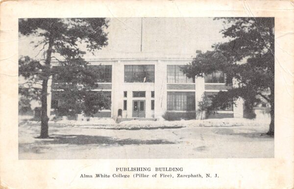 Zarephath New Jersey Publishing Bldg., Alma White College, Vintage PC U19186