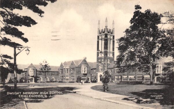 Englewood New Jersey Dwight Morrow High School, B/W Photo Print Postcard U19189
