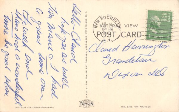 Englewood New Jersey Dwight Morrow High School, B/W Photo Print Postcard U19189 - Image 2
