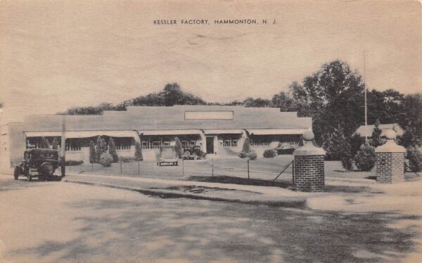 Hammonton New Jersey Kessler Factory, B/W Photo Print Vintage Postcard U19190