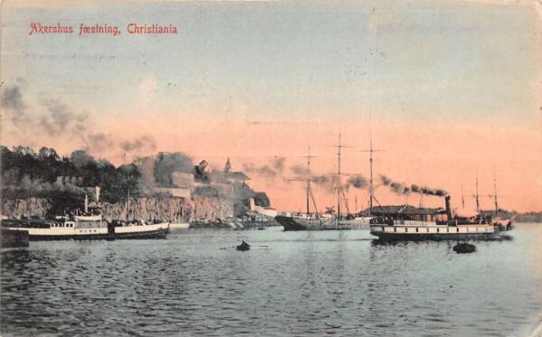 Christiania Norway Oslo Akershus Fortress Vintage Postcard AA84953