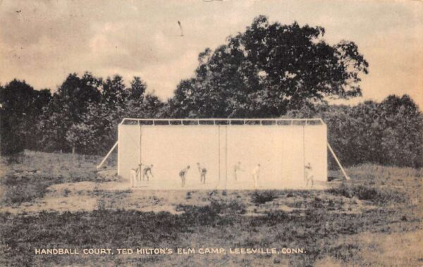 Leesville Connecticut Ted Hiltons Elm Camp Handball Court Postcard AA84957