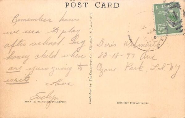 Leesville Connecticut Ted Hiltons Elm Camp Handball Court Postcard AA84957 - Image 2