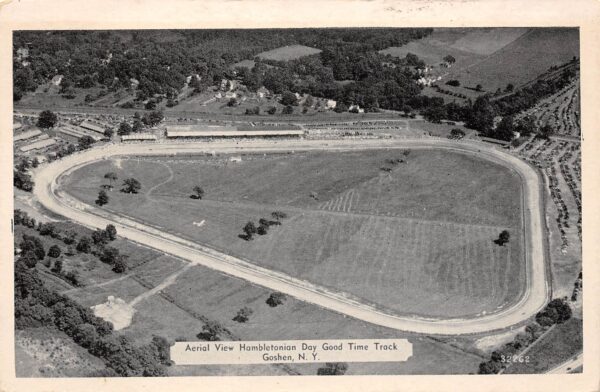 Goshen New York Hambletonian Day, Good Time Track, Vintage Postcard U19237
