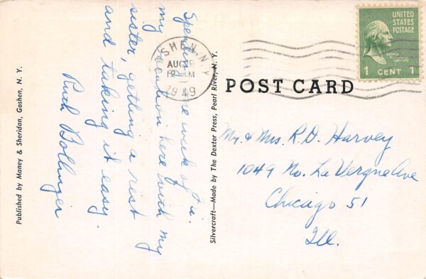 Goshen New York Hambletonian Day, Good Time Track, Vintage Postcard U19237 - Image 2
