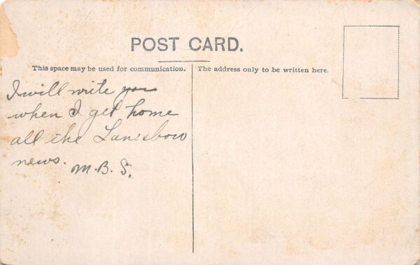 Lanesboro Massachusetts Hillerest, B/W Lithograph Vintage Postcard U19238 - Image 2