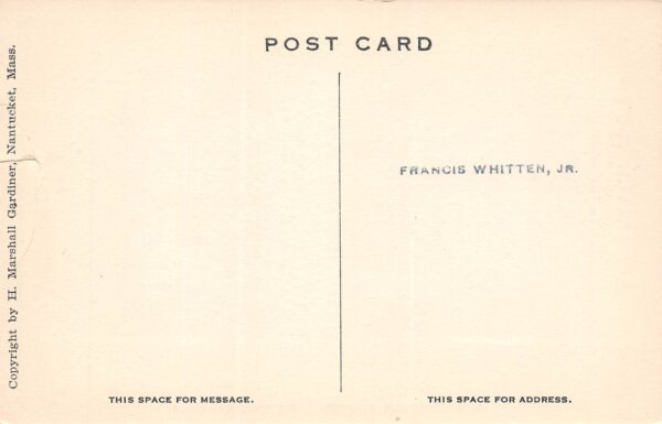 Nantucket Massachusetts The Starbuck Houses, B/W Lithograph Vintage PC U19240 - Image 2