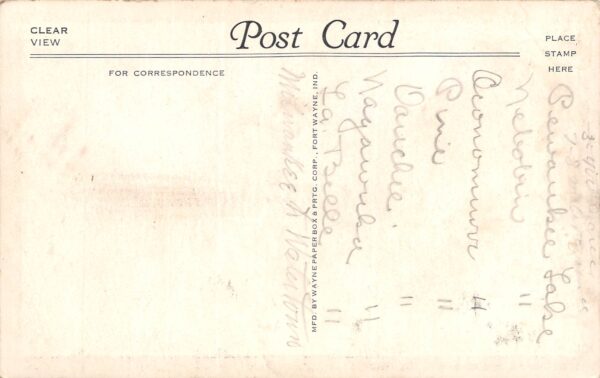 West Bend Wisconsin Sailing On Big Cedar Lake, Vintage Postcard U19253 - Image 2