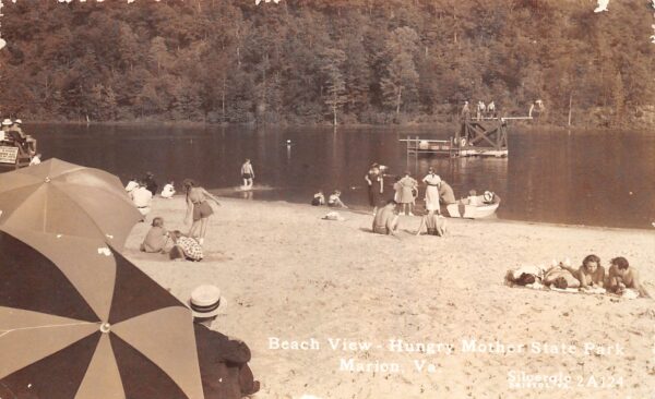 Marion Virginia Beach View, Hungry Mother State Park, Vintage RPPC U19266