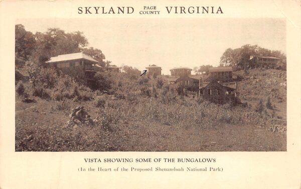 Skyland Virginia Vista Showing Bungalows, Shenandoah National Park, PC U19271