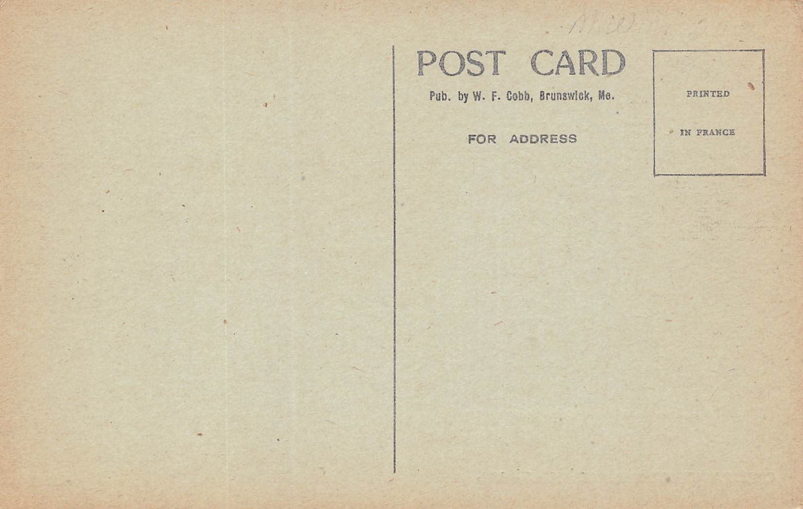 Chebeague Island Maine Hamilton Villa, B/W Lithograph, Vintage Postcard U19308 - Image 2