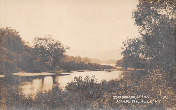 Nichols New York The Susquehanna, Real Photo, Vintage Postcard U19312