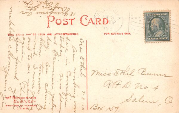 Carnegie Pennsylvania View In Campbell's Run, Rotograph Co., Vintage {C U19334 - Image 2