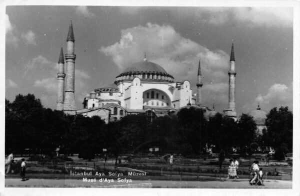 Istanbul Turkey Hagia Sophia Mosque Real Photo Vintage Postcard AA85108