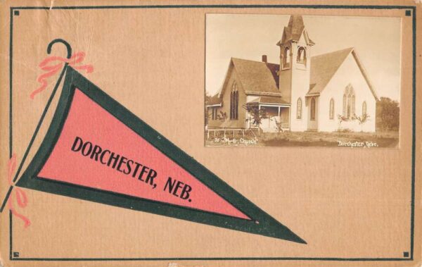 Dorchester Nebraska Methodist Episcopal Church Real Photo Postcard AA85113