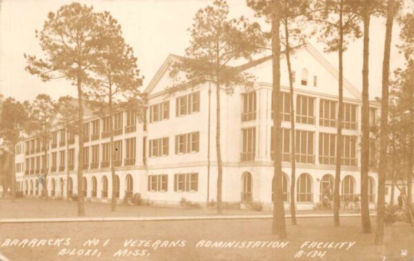 Biloxi Mississippi Veterans Admin Facility Barracks No1 Real Photo PC AA85116