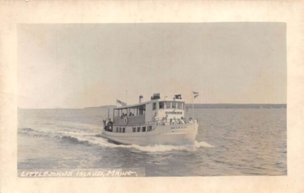 Little Johns Island Maine Charter Boat Yacht Real Photo Vintage Postcard AA85121