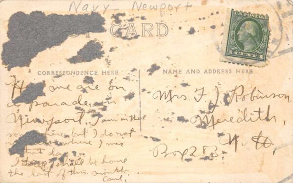 Newport Rhode Island ? Navy Parade Marching Band Real Photo Postcard AA85125 - Image 2