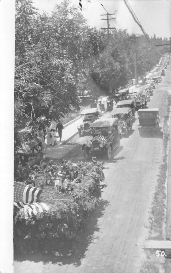Grass Valley California Auto Parade Scene Real Photo Vintage Postcard AA85127