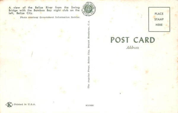 Belize City Belize Bamboo Bay Night Club Vintage Postcard AA85165 - Image 2