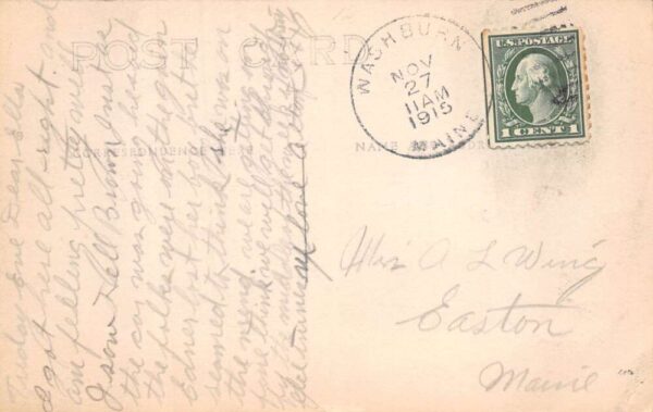 Presque Isle Maine Potato Houses Delivery Wagons Real Photo Postcard AA85624 - Image 2