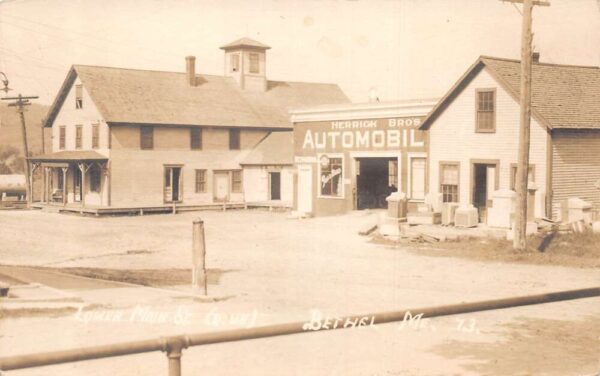 Bethal Maine Lower Main Street Henrrick Bros Automobils Real Photo PC AA85634