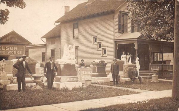 Herkimer New York Nelson Granite Cutters Gravestones Real Photo PC AA85639