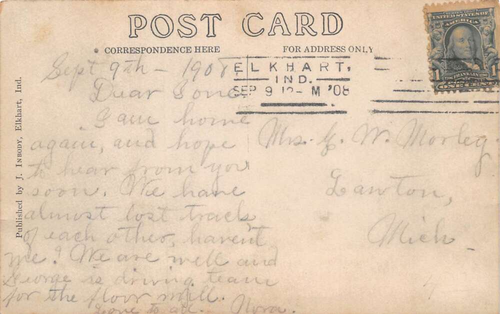 Elkhart Indiana Elks Temple Real Photo Vintage Postcard AA85643 - Image 2