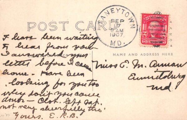 Taneytown Maryland Scenic View Real Photo Vintage Postcard AA85661 - Image 2
