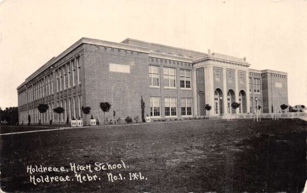 Holdrege Nebraska High School Real Photo Vintage Postcard AA85671