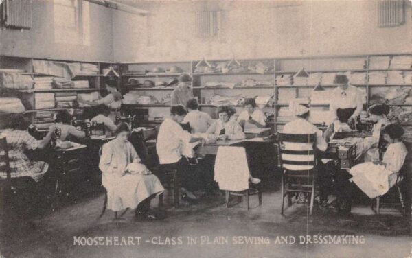 Mooseheart Illinois Class in Plain Sewing and Dressmaking Postcard AA85674