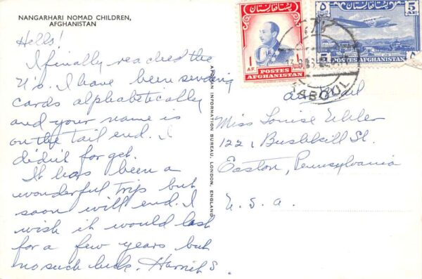 Afghanistan Nangarhari Nomad Children Vintage Postcard AA104026 - Image 2