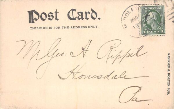 Middletown New York Multiview Greetings Armory School Main St Postcard AA104037 - Image 2