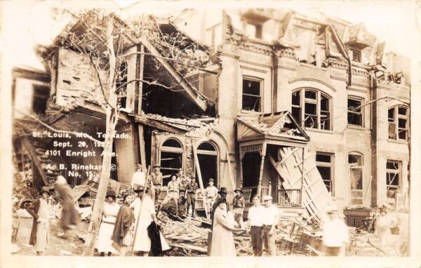 St Louis Missouri Tornado Disaster Home Wreckage Real Photo Postcard AA104045