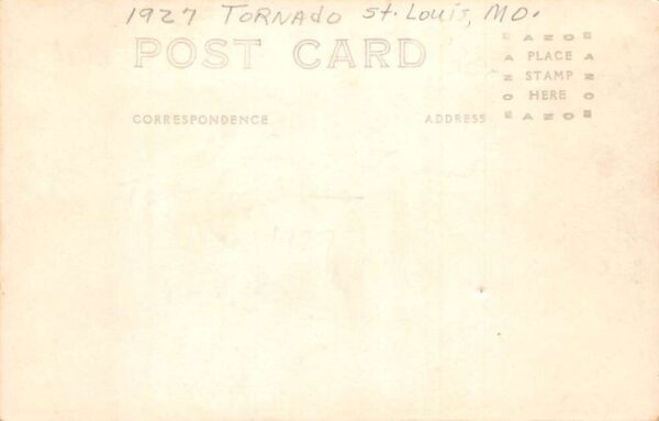 St Louis Missouri Tornado Disaster Home Wreckage Real Photo Postcard AA104045 - Image 2