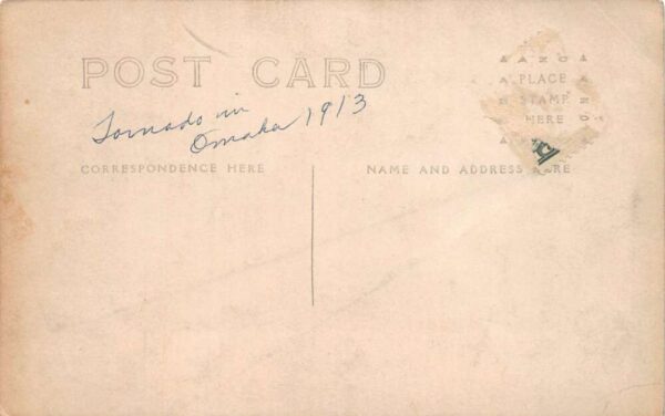Omaha Nebraska Tornado Disaster 1913 Easter Real Photo Postcard AA104048 - Image 2