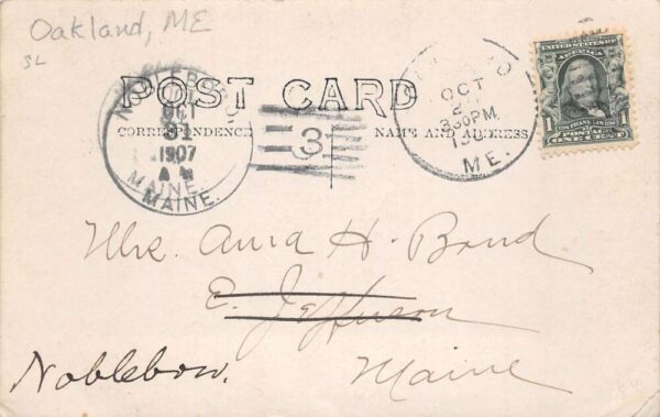 Oakland Maine Bales Mill Fire Disaster Real Photo Postcard AA104089 - Image 2