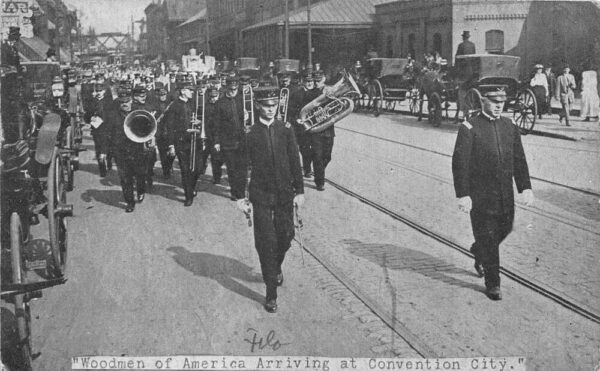 Chicago Illinois Buffalo New York? Woodmen of America Parade Postcard AA104119