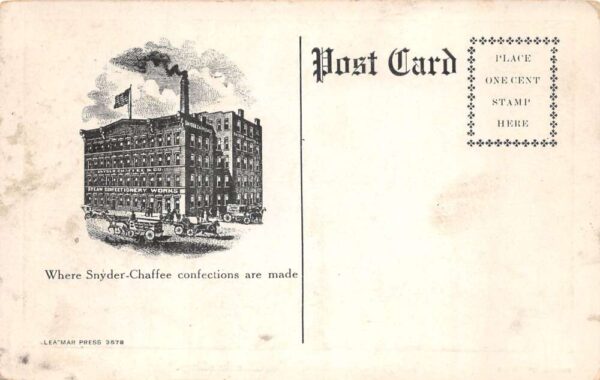 Columbus Ohio Snyder Chaffee Chocolate Shop Interior Vintage Postcard AA104145 - Image 2