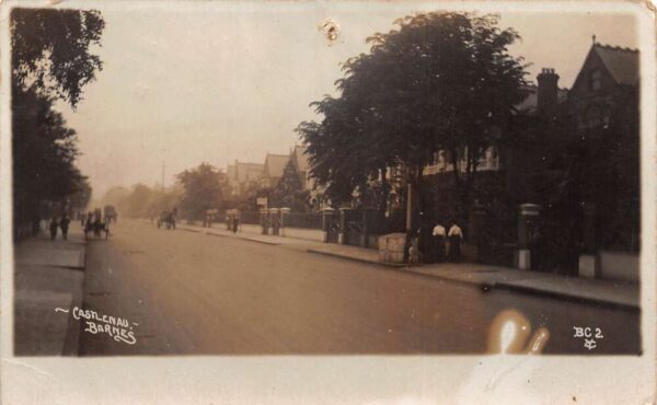 Barnes London England Castelnau Road Real Photo Vintage Postcard AA104159