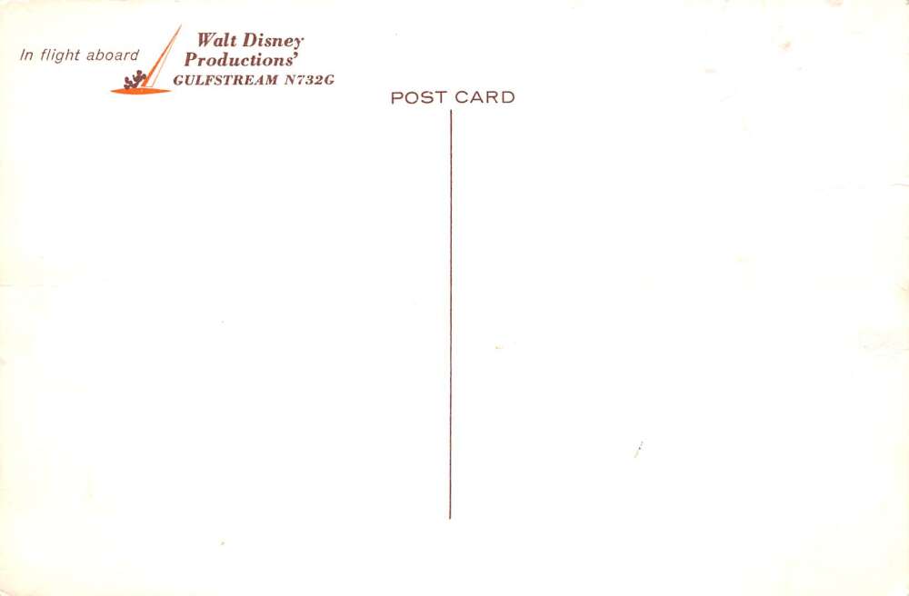 Walt Disney Gulfstream Airplane Cabin Interior Lounge Vintage Postcard AA104162 - Image 2