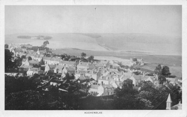 Auchenblae Scotland Birds Eye View Real Photo Vintage Postcard AA104178