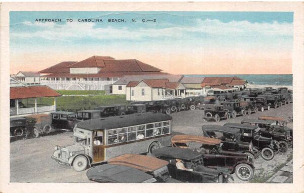 Carolina Beach North Carolina Cars in Parking Lot Bus Pavilion PC AA104190